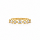 Round & Marquise Halfway Alternating Stackable Ring
