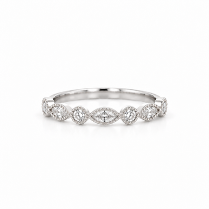Round & Marquise Alternating Stackable