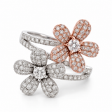 Double Flora Diamond Ring