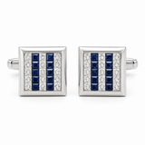 Serene Sapphire & Diamond Cuff Links