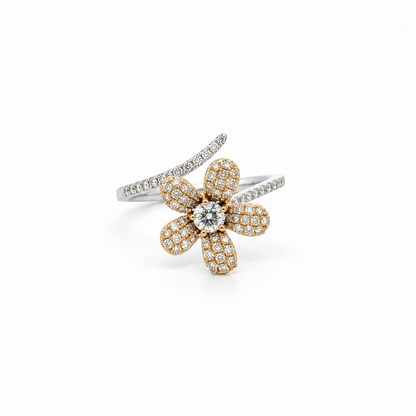 Single Flora Diamond Ring
