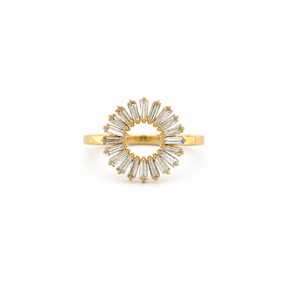 Baguette Diamond Disc Ring