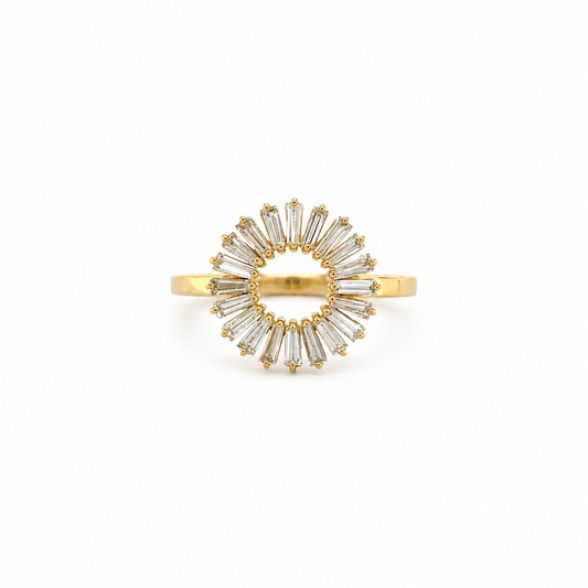 Baguette Diamond Disc Ring