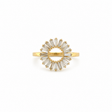 Baguette Diamond Disc Ring