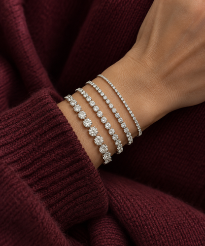 Tennis Bracelet in White Gold