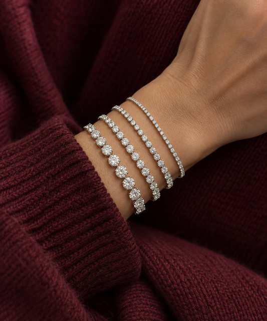 1.53CT 4-Prong Diamond Tennis Bracelet in 14k White Gold