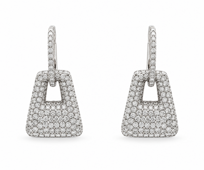 Diamond Locket Earrings
