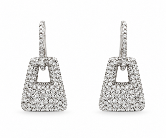Diamond Locket Earrings