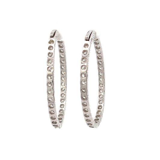 Oval Hoop Earrings 2"