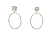 Star Studded Dangle Hoops