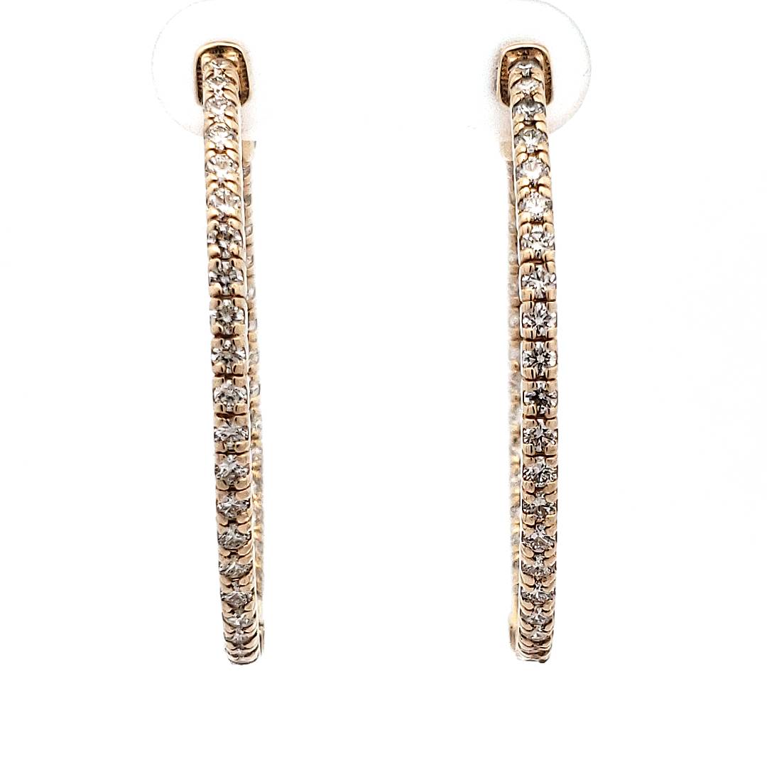 Inside Out Oval Hoop Earrings