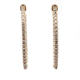 Inside Out Oval Hoop Earrings