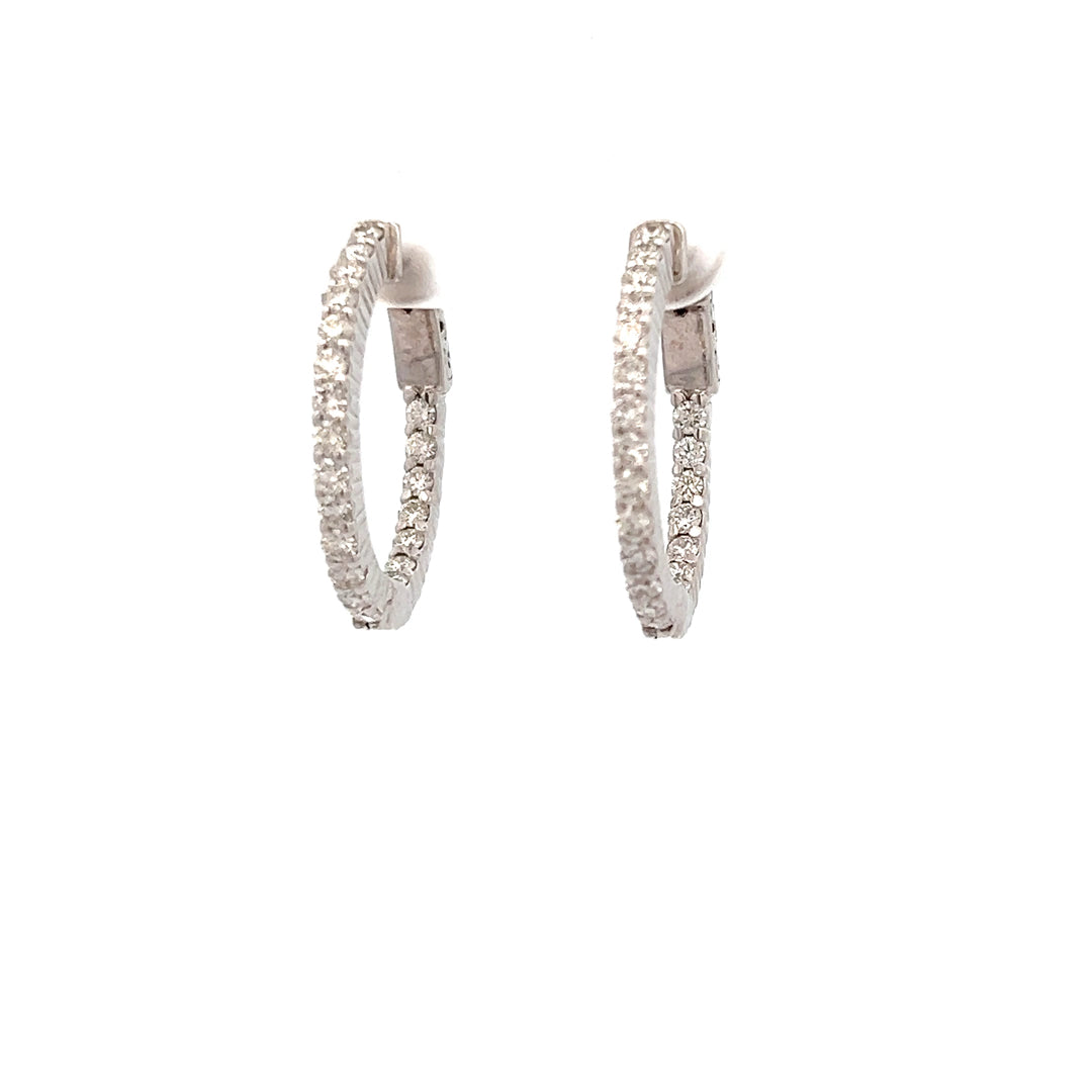1" Oval Hoop Earrings