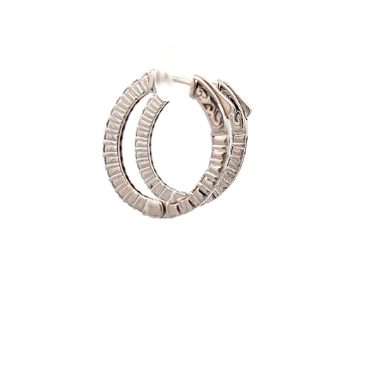 Oval Hoop Earrings 1"