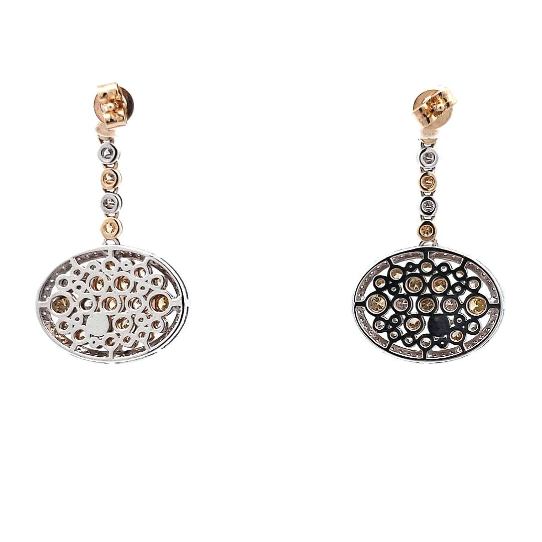 Side Oval Honeycomb Earrings