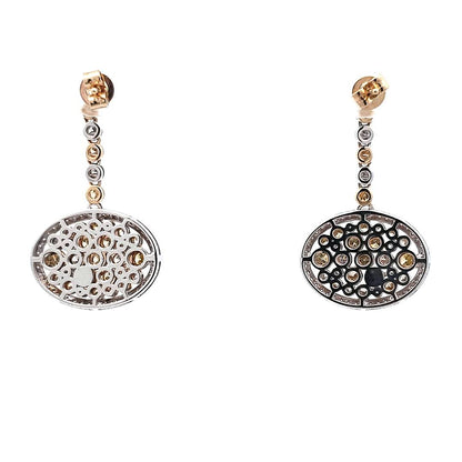 Side Oval Honeycomb Earrings