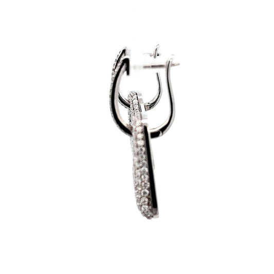 Diamond Locket Earrings