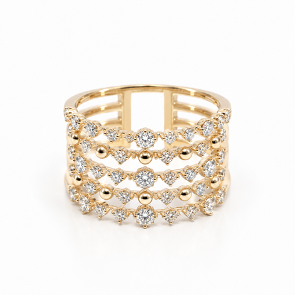 Five Row Constellation Ring