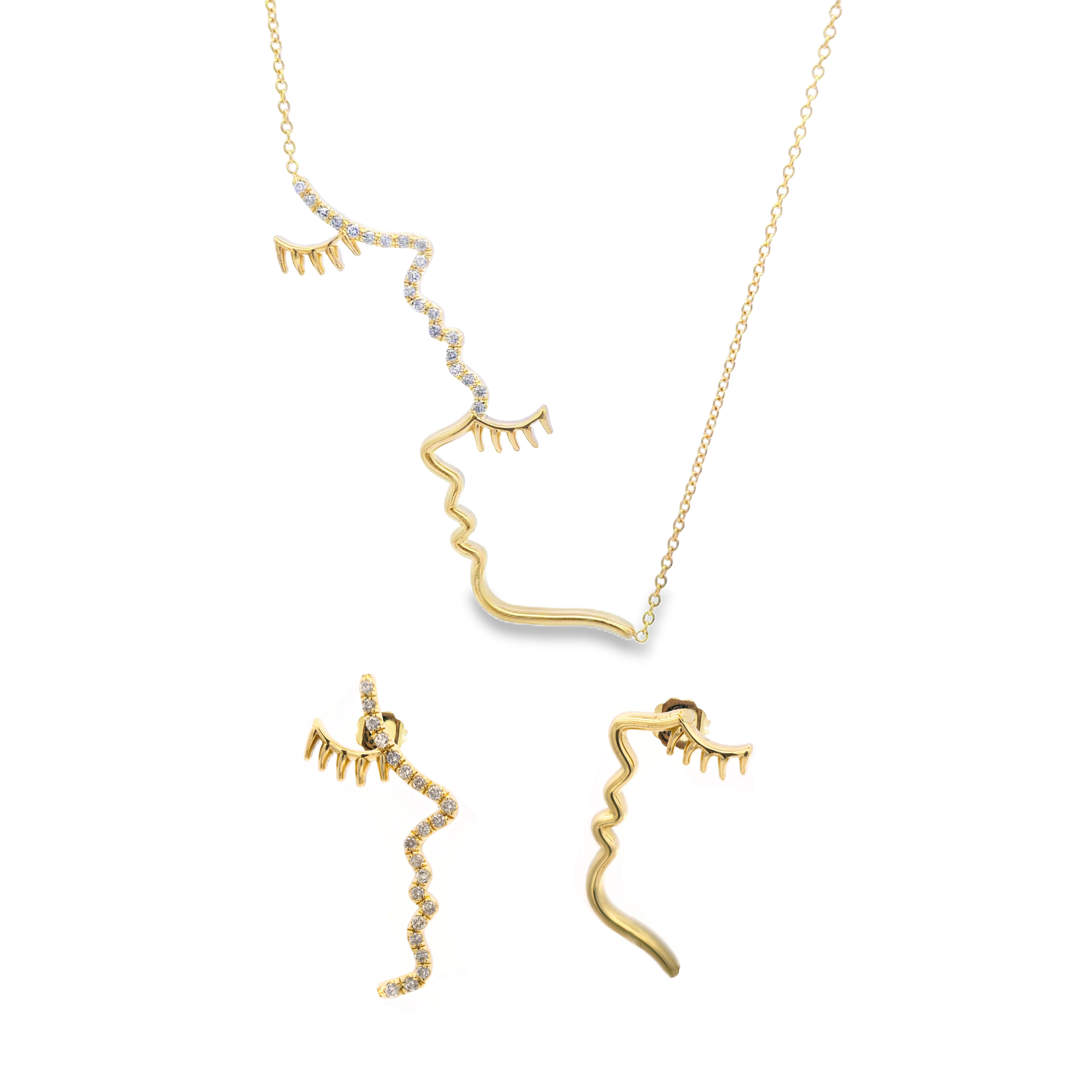 U & Me Earrings & Necklace Set
