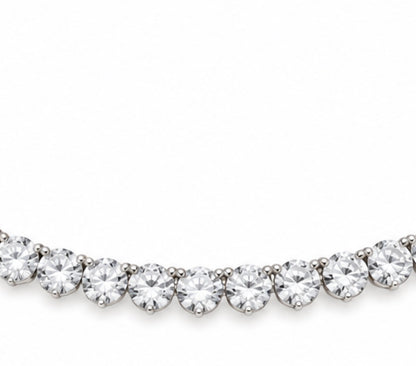 3-Prong Classic Tennis Necklace – Natural Diamond