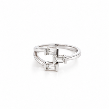 Baguette Off Set Ring