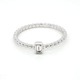 Beaded Diamond Stackable Rings