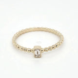 Beaded Diamond Stackable Rings