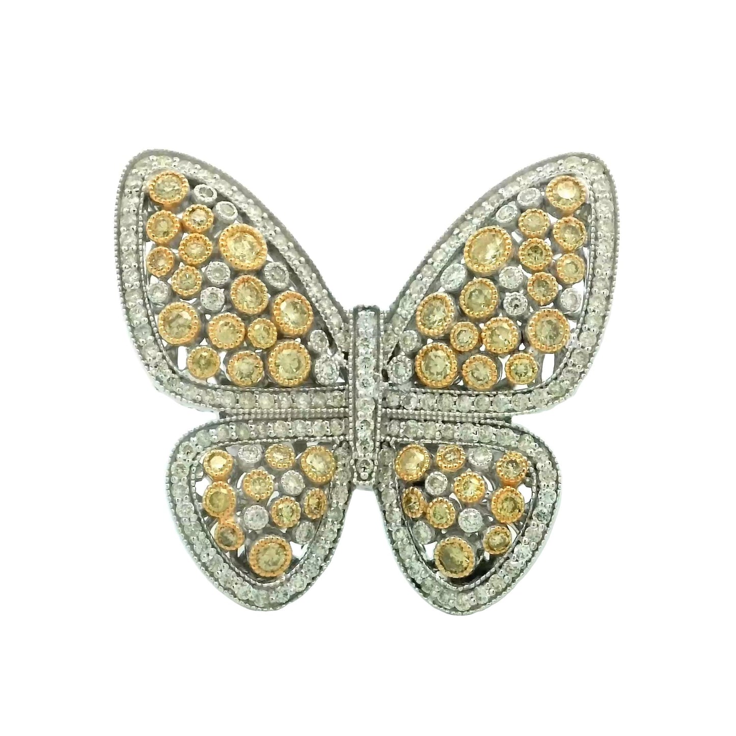 Broad Butterfly Honeycomb Ring