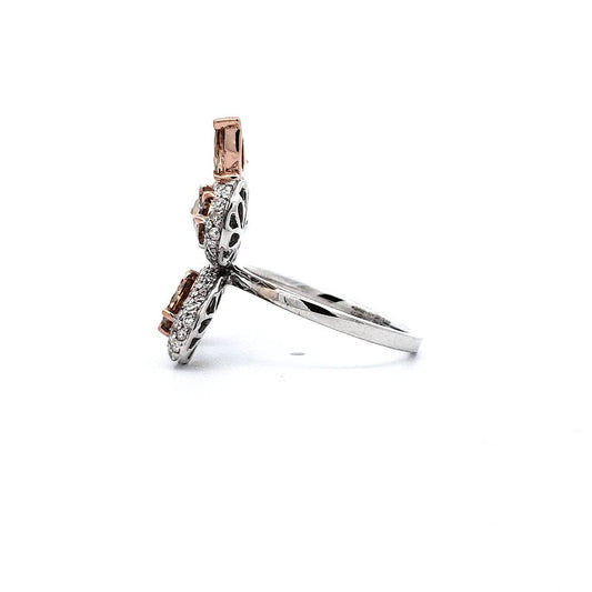 Champagne Diamond Butterfly Ring