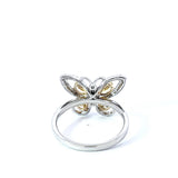 Yellow Pear Diamond Butterfly Ring