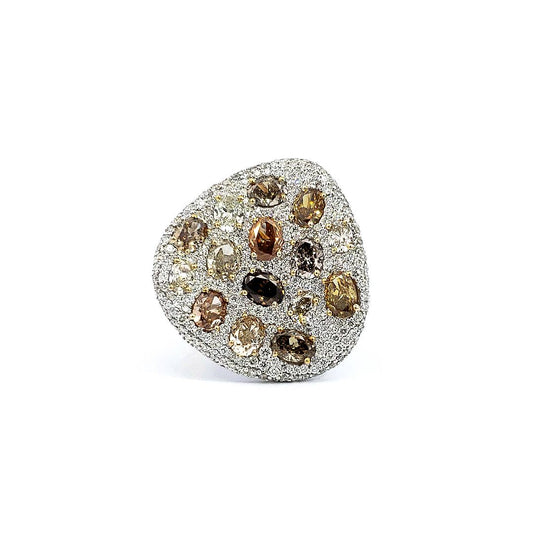 Fancy Diamond Cocktail Ring 18K