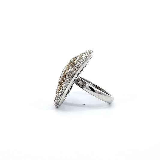 Fancy Diamond Cocktail Ring 18K