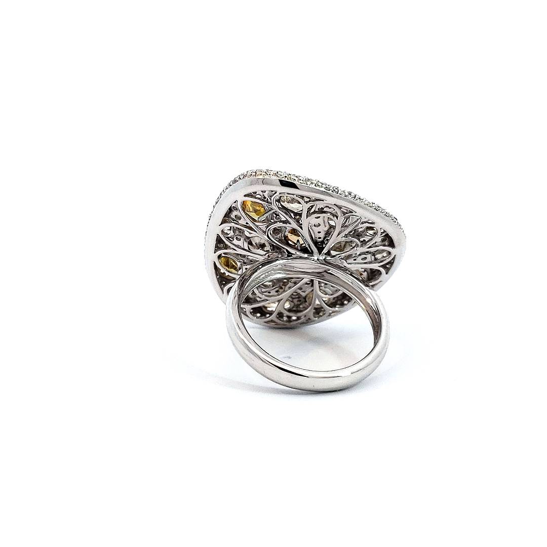 Fancy Diamond Cocktail Ring 18K