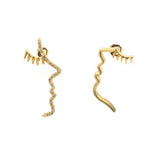 Asymmetrical Face Earrings