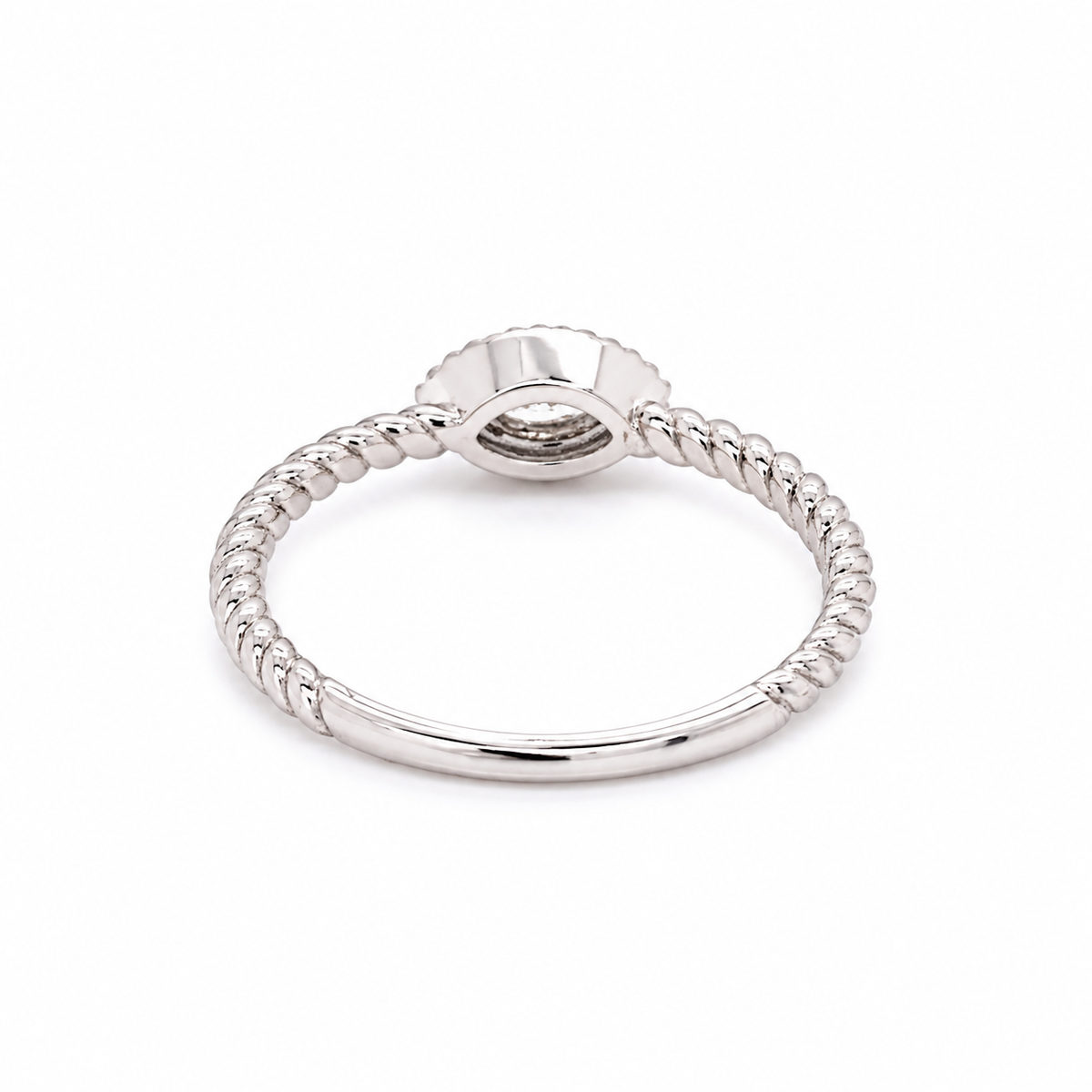 Marquise on Vintage Rope Stackable Diamond Ring