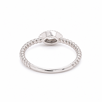 Marquise on Vintage Rope Stackable Diamond Ring