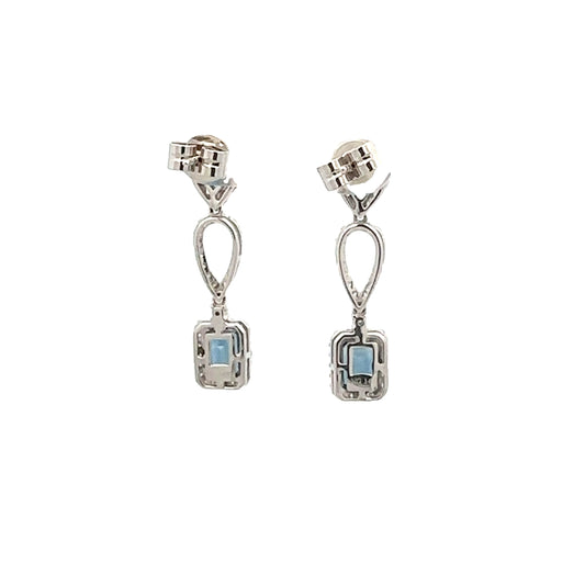 Diamond Earrings by the Blue Sapphire Sea