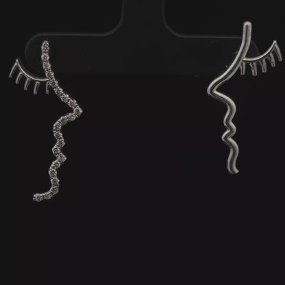 Asymmetrical Face Earrings (Fashion Jewelry)