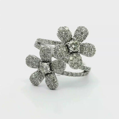 Double Flora Diamond Ring