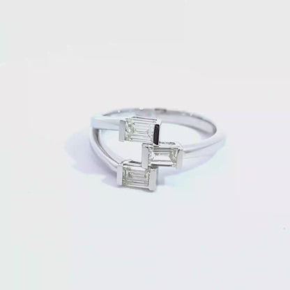 Baguette Off Set Ring