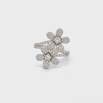 Double Flora Diamond Ring