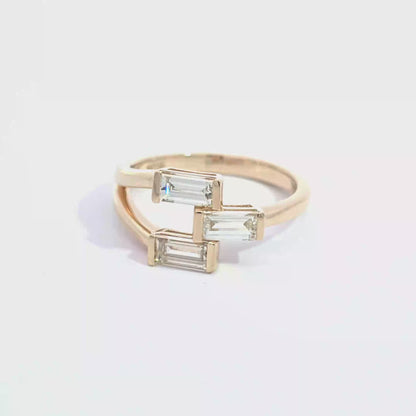 Baguette Off Set Ring