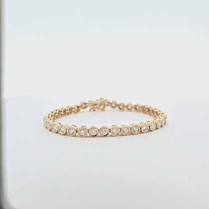 Donut Bezel Tennis Bracelet