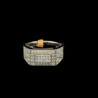 Diamond Rectangular Centerpiece Ring