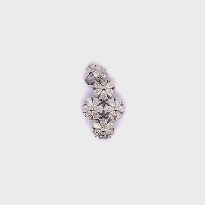 Pear Diamond Cross Pendant