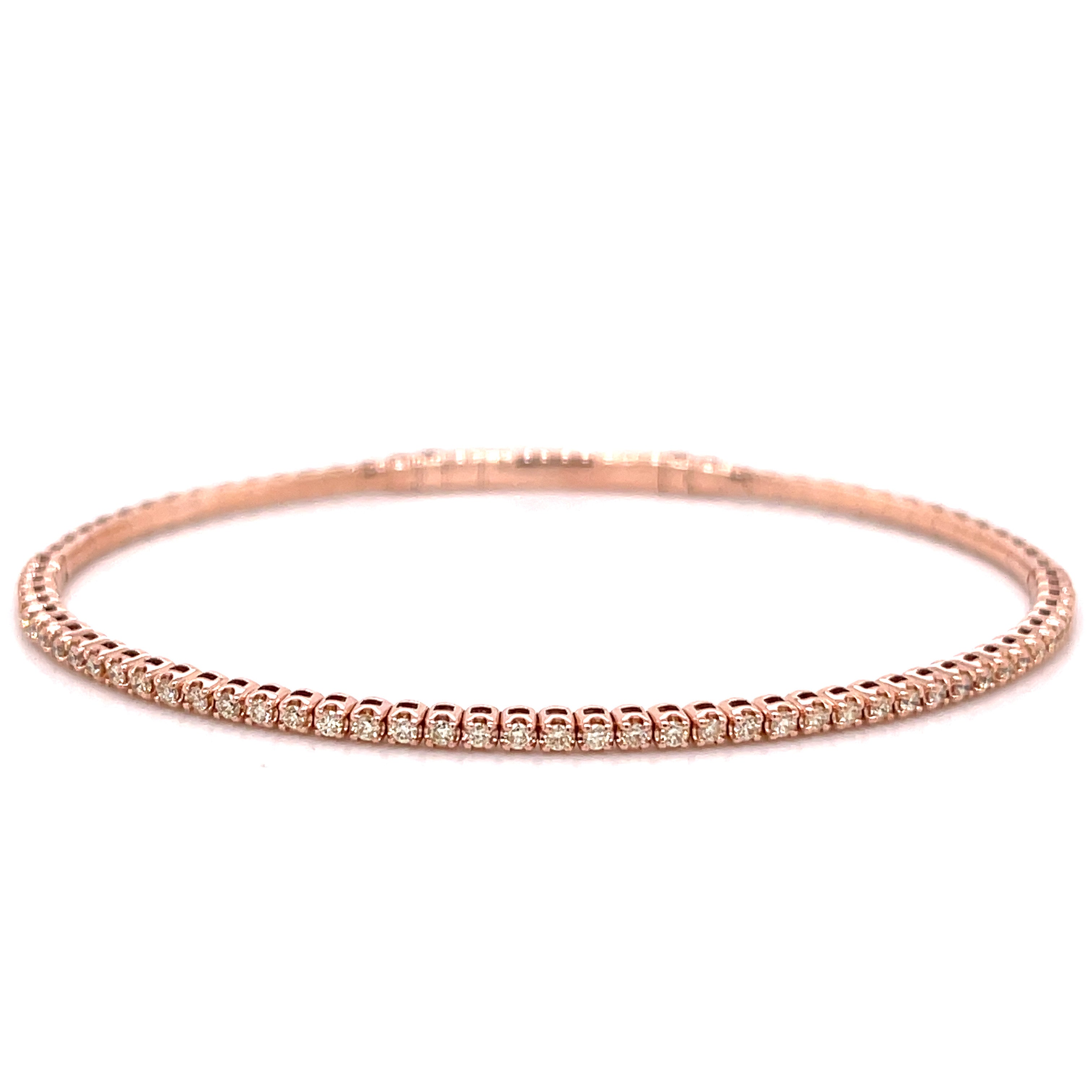 Flexible Halfway Diamond Bangle