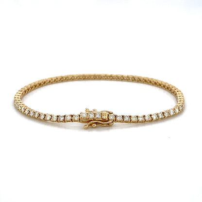 2.88CT 4-Prong Diamond Tennis Bracelet in 14k Yellow Gold