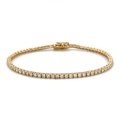 2.88CT 4-Prong Diamond Tennis Bracelet in 14k Yellow Gold