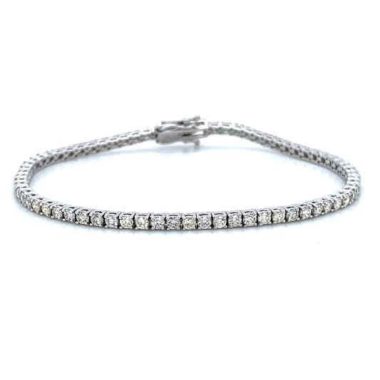 2.86CT 4-Prong Diamond Tennis Bracelet in 14k White Gold