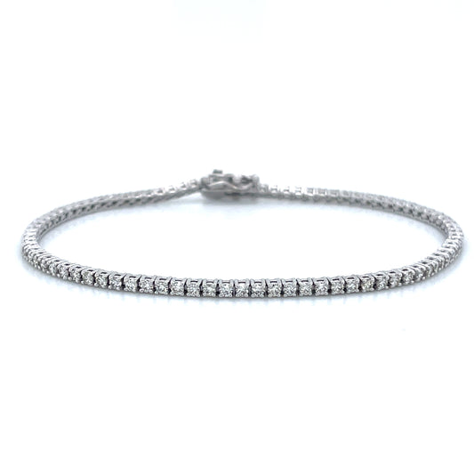 1.77CT 4-Prong Diamond Tennis Bracelet in 14k White Gold